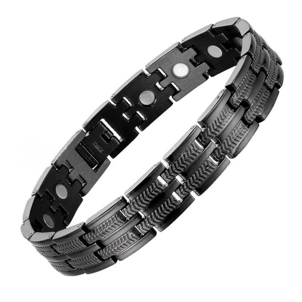 Pure Titanium Magnetic Therapy Bracelet for Arthritis Pain Relief |4-in-1 Bio Energy Health Jewelry Custom Logo
