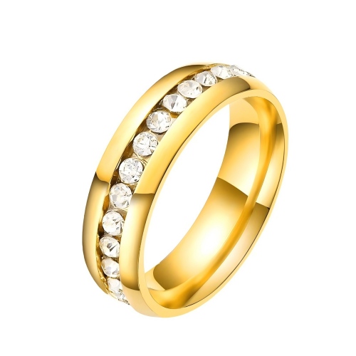 Wholesale Pure Titanium Channel Set CZ Rings - Custom Logo | OEM & Ready Stock